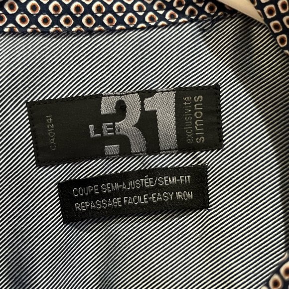 (16.5) SIMONS 🇨🇦 LE 31 Dress Shirt Contrast Collar and Cuff Size 16 1/2R - Picture 4 of 16